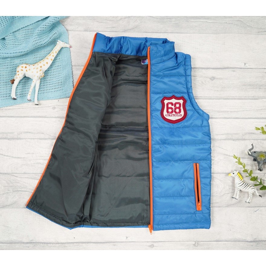 Niebieska KAMIZELKA bezrękawnik pikowany 68 Athletic Club