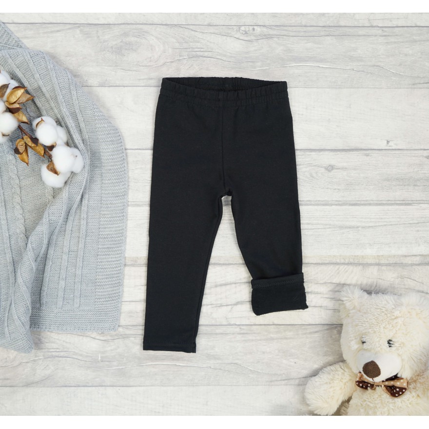 Czarne LEGGINSY GETRY ocieplane na meszku