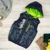 Granatowa KAMIZELKA BRAVE metalik bezrękawnik chłopięcy