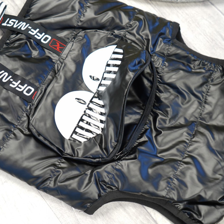 Czarna KAMIZELKA bezrękawnik OCZY z kieszenią metalik