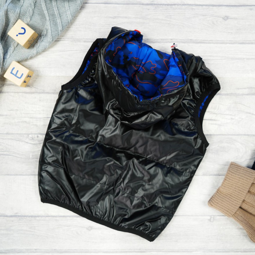 Czarna KAMIZELKA bezrękawnik STRONG metalik