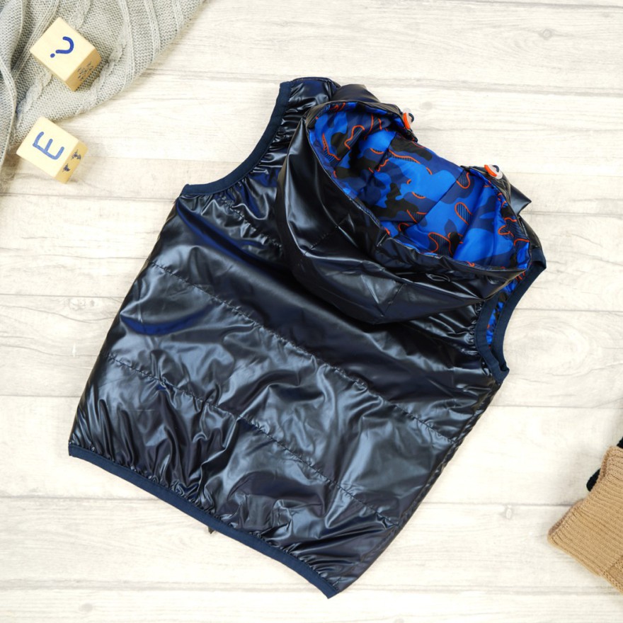 Granatowa KAMIZELKA bezrękawnik STRONG metalik