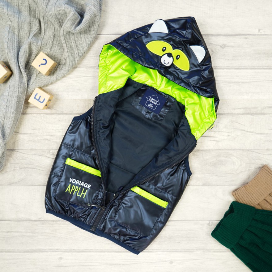 Granatowa KAMIZELKA bezrękawnik SZOP nice1996by metalik