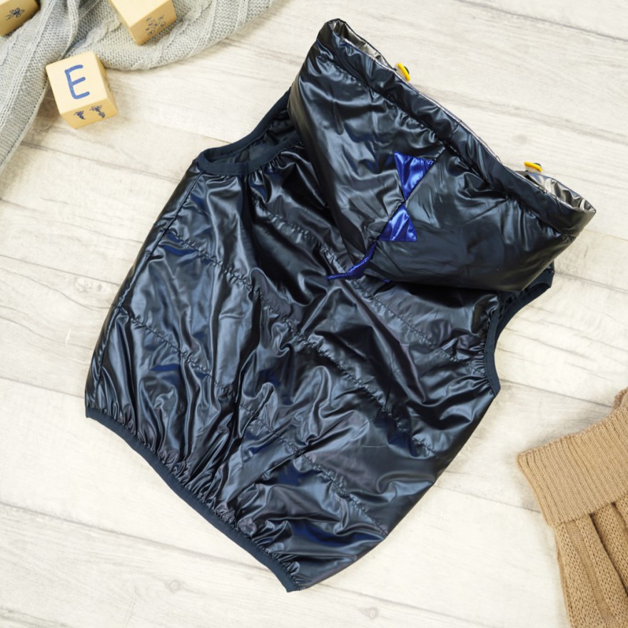 Granatowa KAMIZELKA bezrękawnik STWOREK real smile metalik