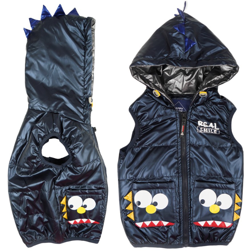 Granatowa KAMIZELKA bezrękawnik STWOREK real smile metalik