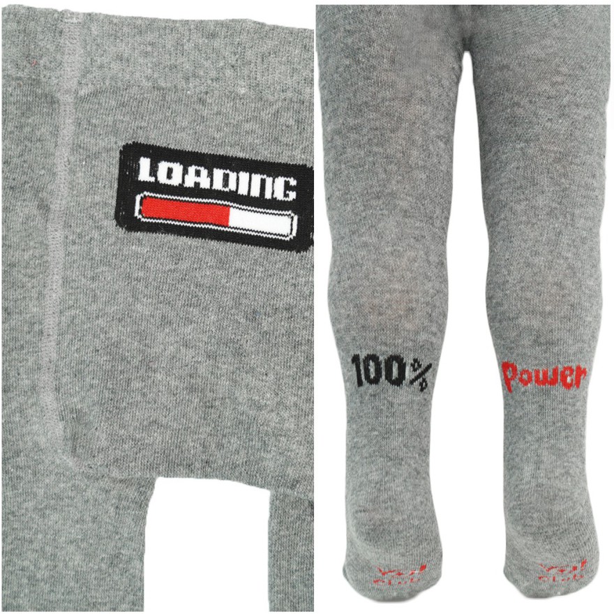 RAJSTOPY dziecięce szare loading wzór 631