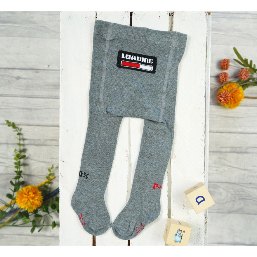 RAJSTOPY dziecięce szare loading wzór 631