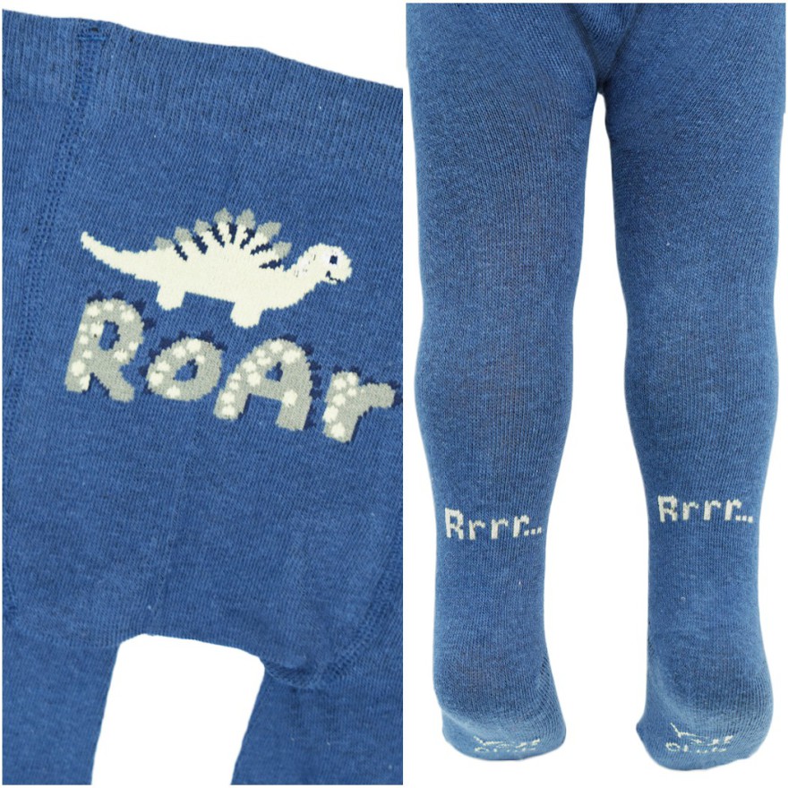 RAJSTOPY dziecięce niebieskie dino roar wzór 632