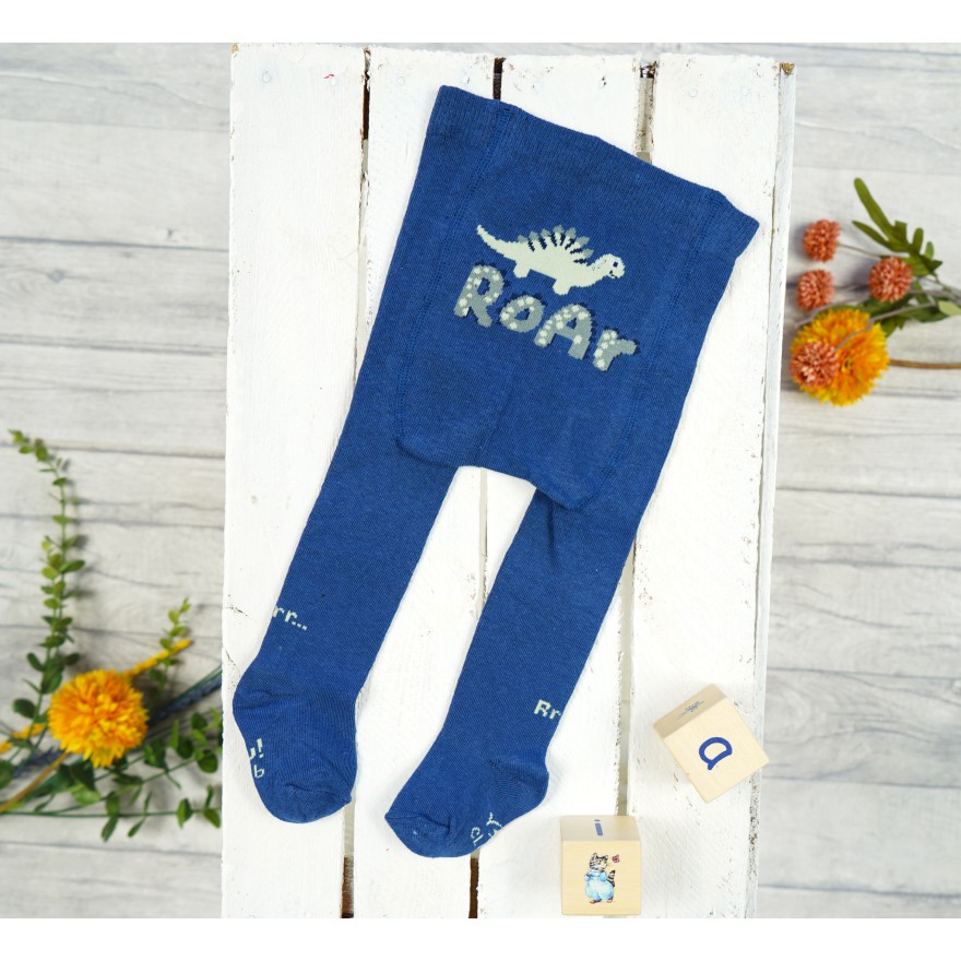 RAJSTOPY dziecięce niebieskie dino roar wzór 632