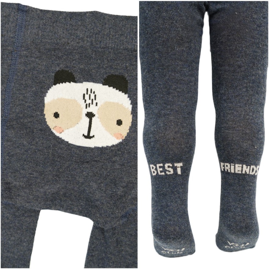 RAJSTOPY dziecięce granatowe z pieskiem wzór 636