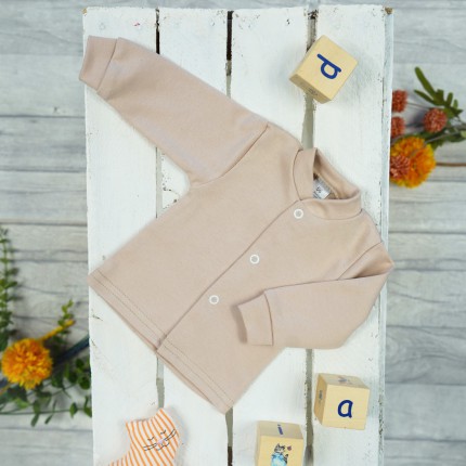 WCZEŚNIAK beżowy KAFTANIK koszulka bawełniany niemowlęcy