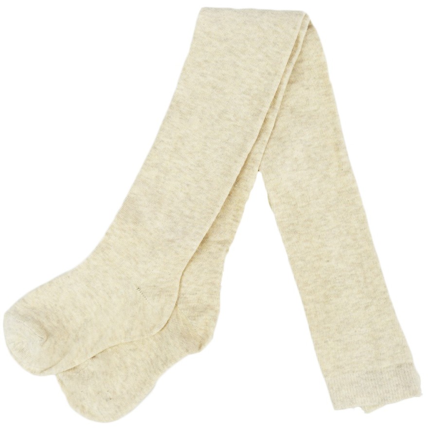 Beżowe RAJSTOPY bawełniane gładkie