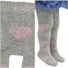RAJSTOPY dziewczęce szare w serca wzór 638