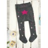 RAJSTOPY dziewczęce grafitowe w gwiazdki wzór 640