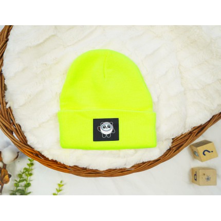 Żółta CZAPKA dziecięca NEON