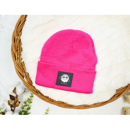 Różowa CZAPKA dziecięca NEON