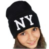 Czarna CZAPKA dziecięca NY