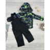 ZIMOWY KOMBINEZON dwuczęściowy CZARNY ART kurtka + spodnie
