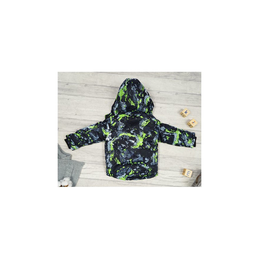 ZIMOWY KOMBINEZON dwuczęściowy CZARNY ART kurtka + spodnie