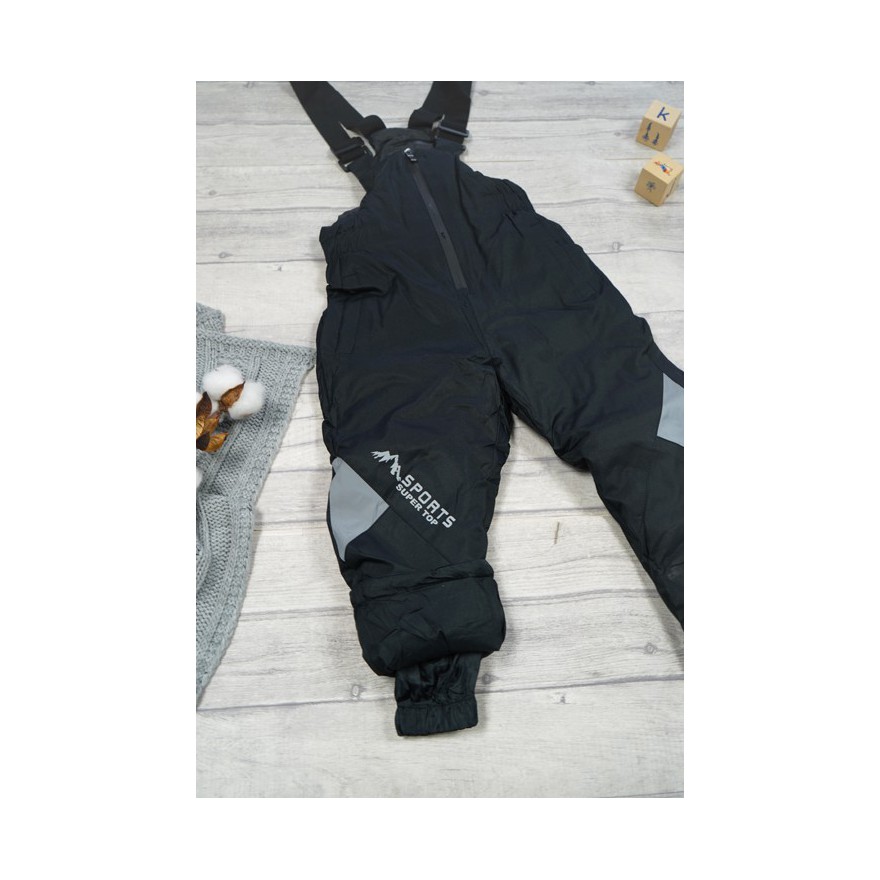 SPODNIE NARCIARSKIE zimowe CZARNE sports, super top