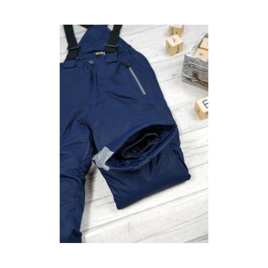 SPODNIE NARCIARSKIE zimowe GRANATOWE z odblaskami