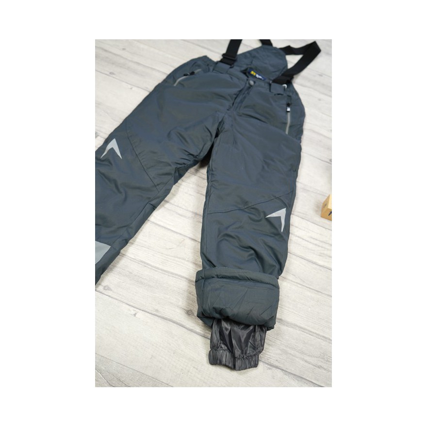 SPODNIE NARCIARSKIE zimowe GRAFITOWE z odblaskami