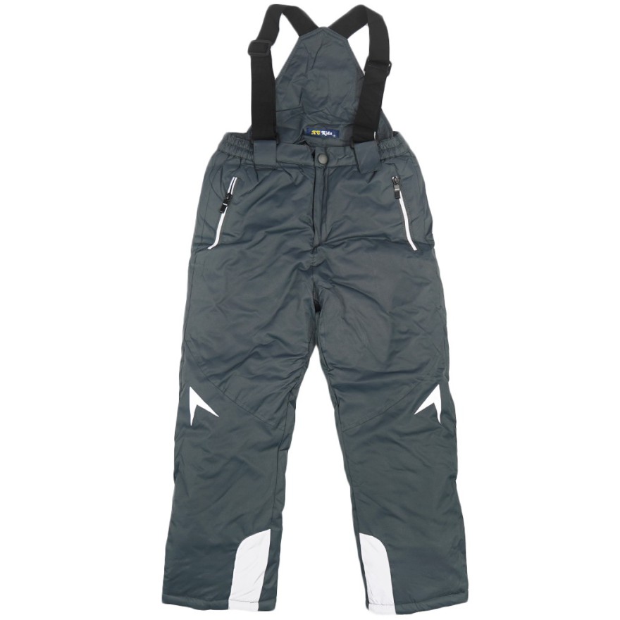 SPODNIE NARCIARSKIE zimowe GRAFITOWE z odblaskami