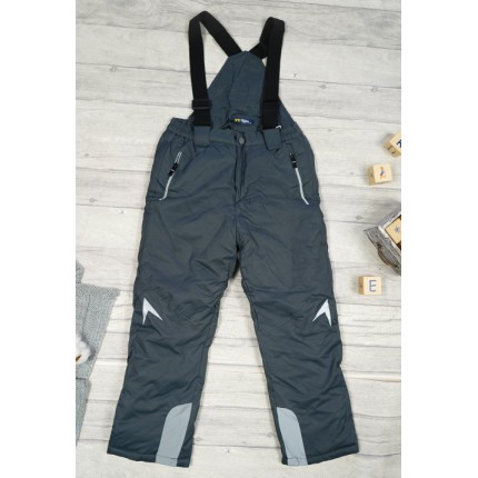 SPODNIE NARCIARSKIE zimowe GRAFITOWE z odblaskami