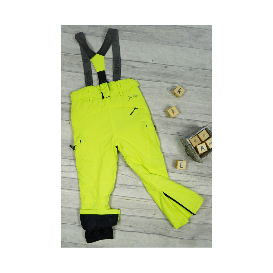 SPODNIE NARCIARSKIE zimowe ZIELONE NEON justplay