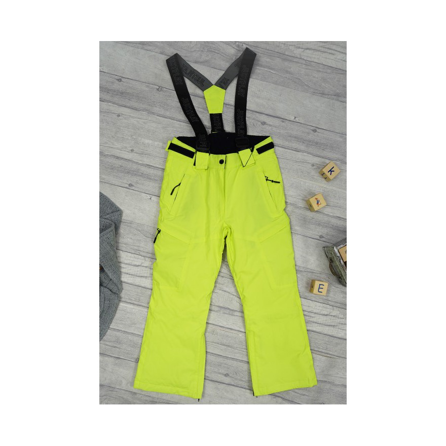 SPODNIE NARCIARSKIE zimowe ZIELONE NEON justplay