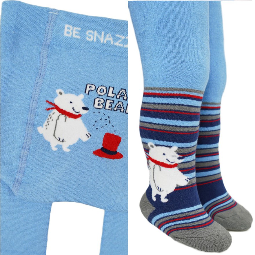 RAJSTOPY frotte GRUBE błękitne polarbear wzór 619