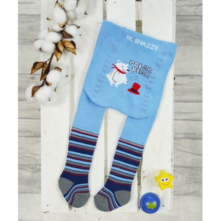 RAJSTOPY frotte GRUBE błękitne polarbear wzór 619