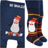 RAJSTOPY frotte GRUBE granatowe penguin wzór 615