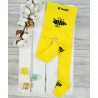 RAJSTOPY frotte GRUBE POTRÓJNY ABS żółte z pszczółką wzór 612