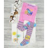 RAJSTOPY frotte do RACZKOWANIA GRUBE 3x ABS różowe z pony wzór 624