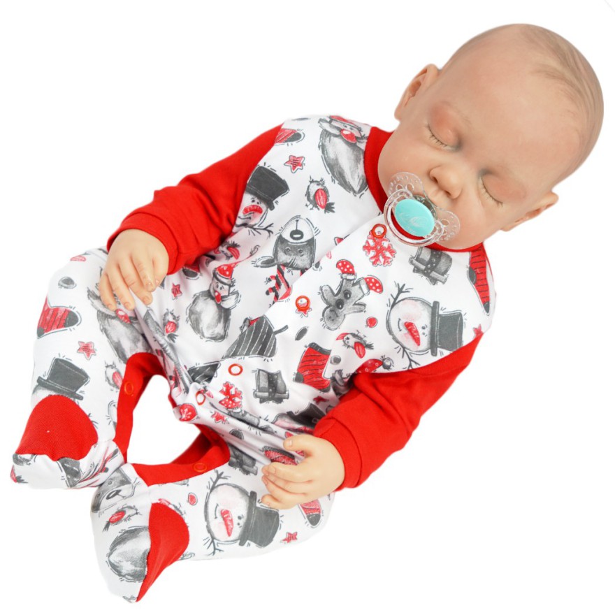 Pajac pajacyk bawełniany czerwony święta wzór 415