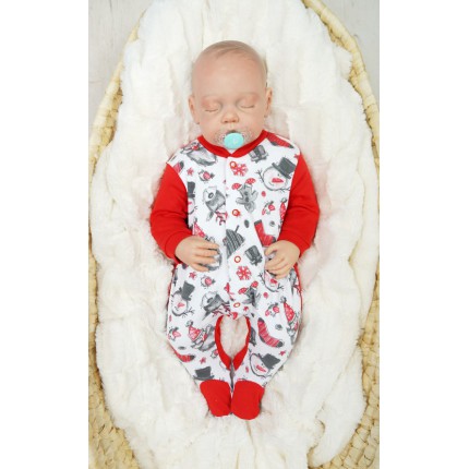 WCZEŚNIAK pajac pajacyk czerwony świeta wzór 415