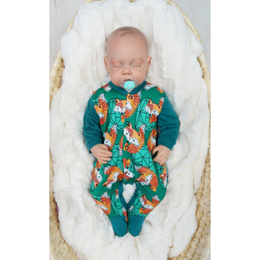 Pajac pajacyk bawełniany butelkowy w liski wzór 416