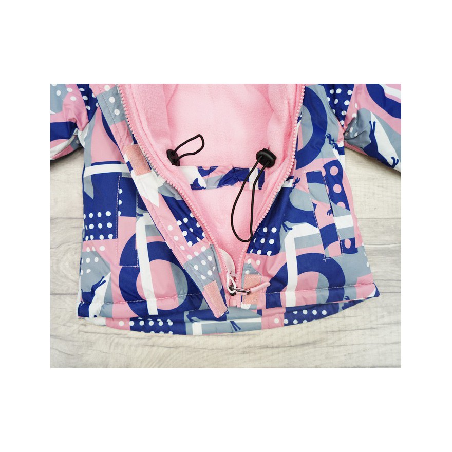 ZIMOWY KOMBINEZON dwuczęściowy RÓŻ JELONKI kurtka + spodnie