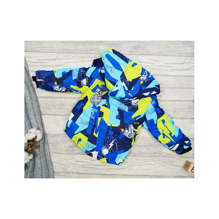 ZIMOWY KOMBINEZON dwuczęściowy błękit YEAH kurtka + spodnie