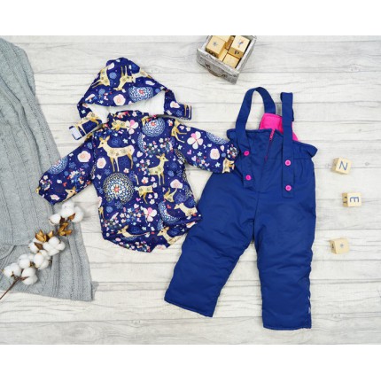 ZIMOWY KOMBINEZON dwuczęściowy GRANAT SARENKI kurtka + spodnie