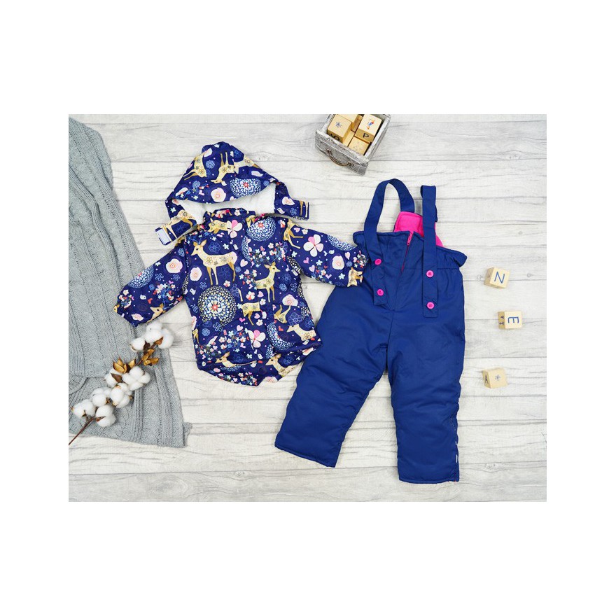 ZIMOWY KOMBINEZON dwuczęściowy GRANAT SARENKI kurtka + spodnie