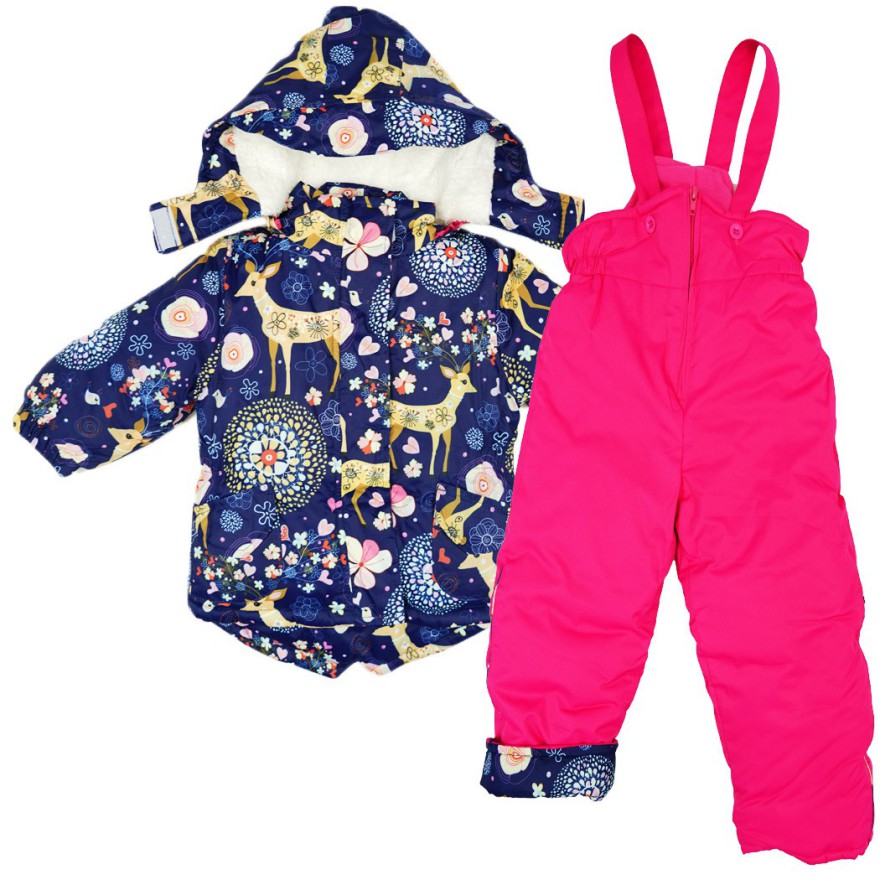 ZIMOWY KOMBINEZON dwuczęściowy DWUKOLOROWY SARENKI kurtka + spodnie