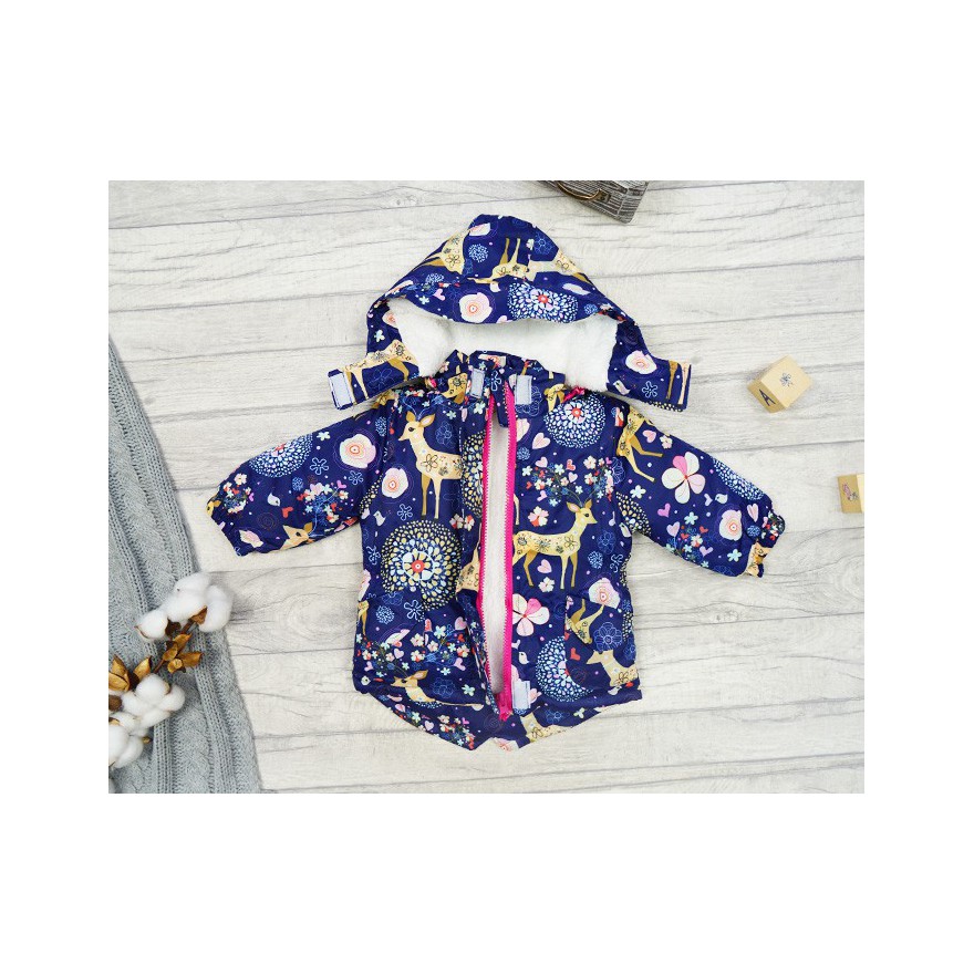 ZIMOWY KOMBINEZON dwuczęściowy DWUKOLOROWY SARENKI kurtka + spodnie