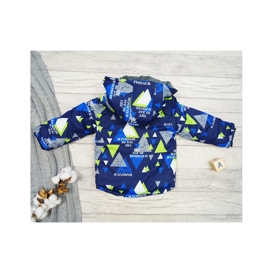 ZIMOWY KOMBINEZON dwuczęściowy DINO ZIELONY kurtka + spodnie