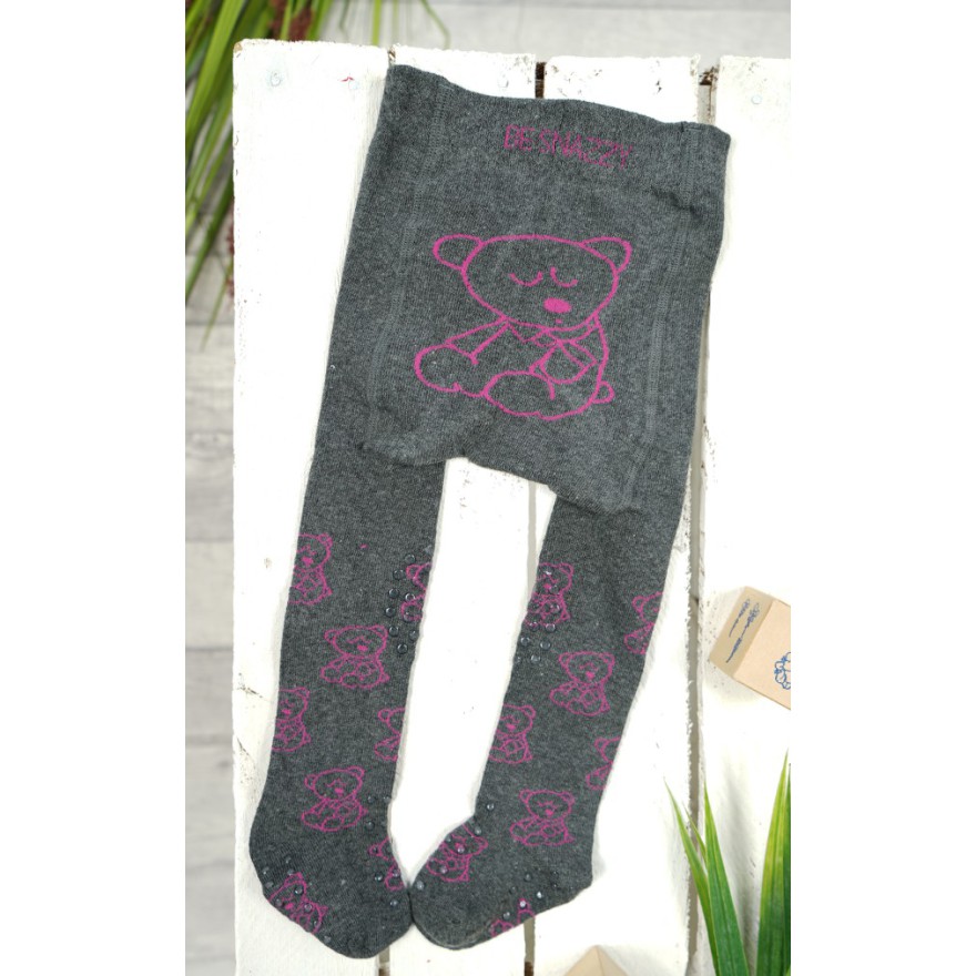 RAJSTOPY do RACZKOWANIA 3x ABS grafitowe w misie wzór 651