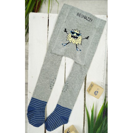 RAJSTOPY do RACZKOWANIA 3x ABS szare ze stworkiem wzór 655