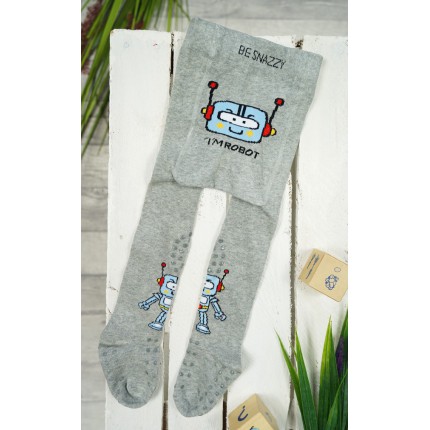 RAJSTOPY do RACZKOWANIA 3x ABS szare z robotem wzór 660