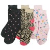 3pak SKARPETKI bawełniane LITERKI PANTERKA skarpety dziewczęce D-53