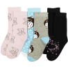 3pak SKARPETKI bawełniane MISIE i SOWA skarpety dziewczęce D-54